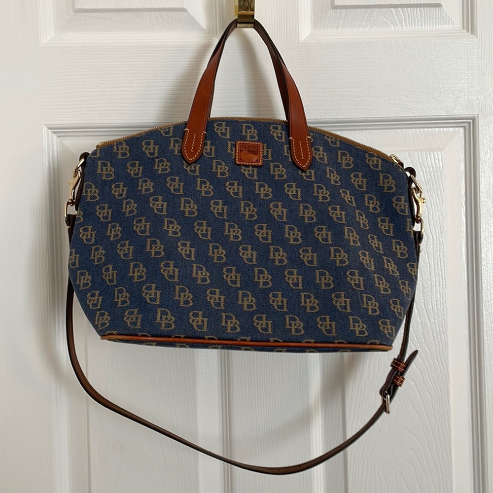 Dooney & Bourke Denim Blue Monogram Bag - Used